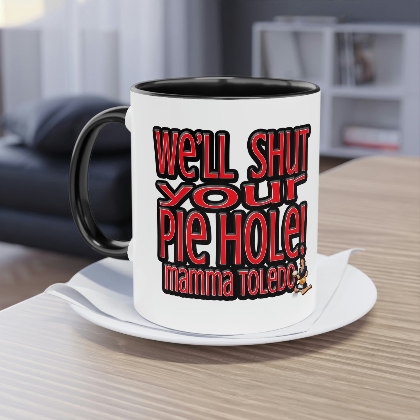Mamma's Two-Tone Coffee Mug, 11oz