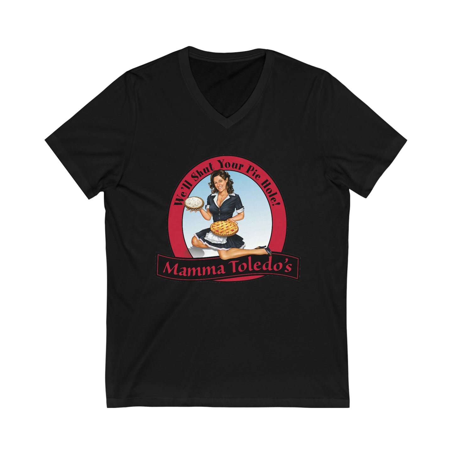 Mamma's LOGO Short Sleeve V-Neck Tee