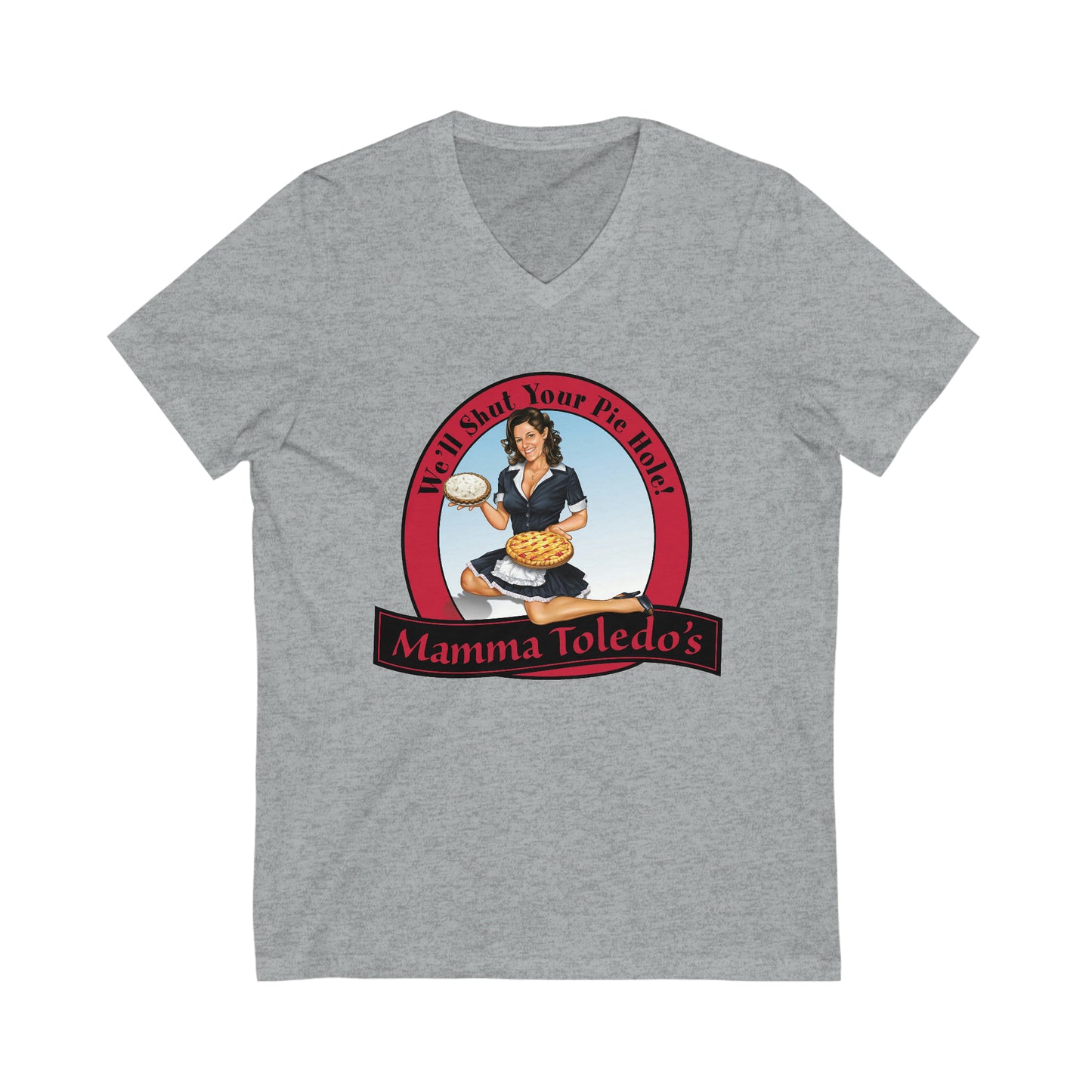 Mamma's LOGO Short Sleeve V-Neck Tee
