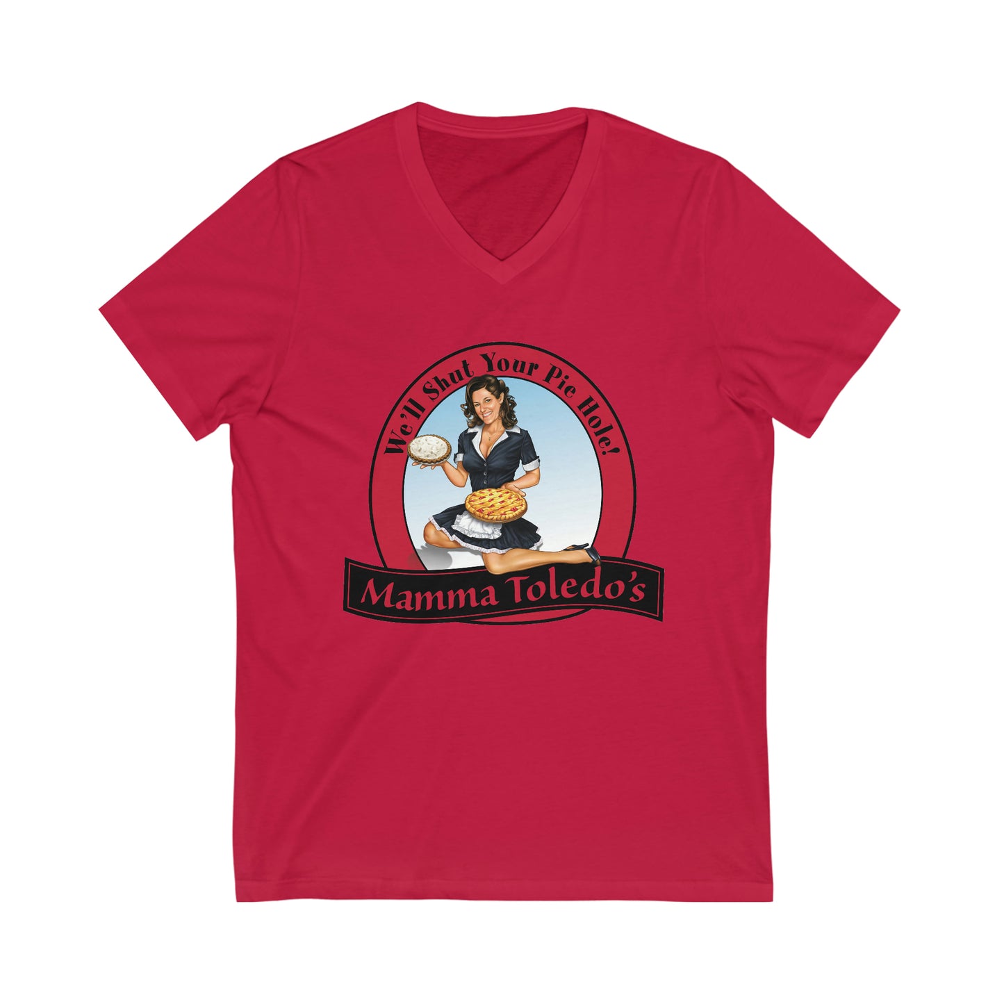 Mamma's LOGO Short Sleeve V-Neck Tee